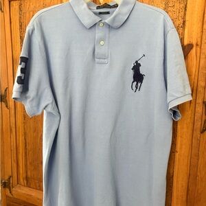 Polo by Ralph Lauren Men's Light Blue Polo Shirt